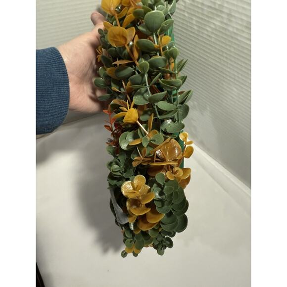 Pumpkin, Eucalyptus, Flower Wreath Farmhouse Decor Thanksgiving Autumn Party - Picture 3 of 11